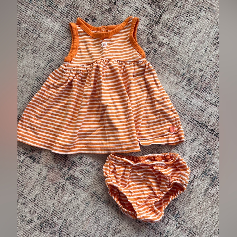 The Children's Place Orange Stripe Dress Bloomers 0-3 Months